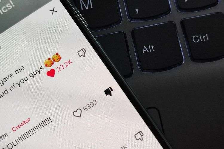 Aplikasi TikTok resmi keluarkan tombol dislike di Kolom Komentar. (Foto: Tangkapan layar)