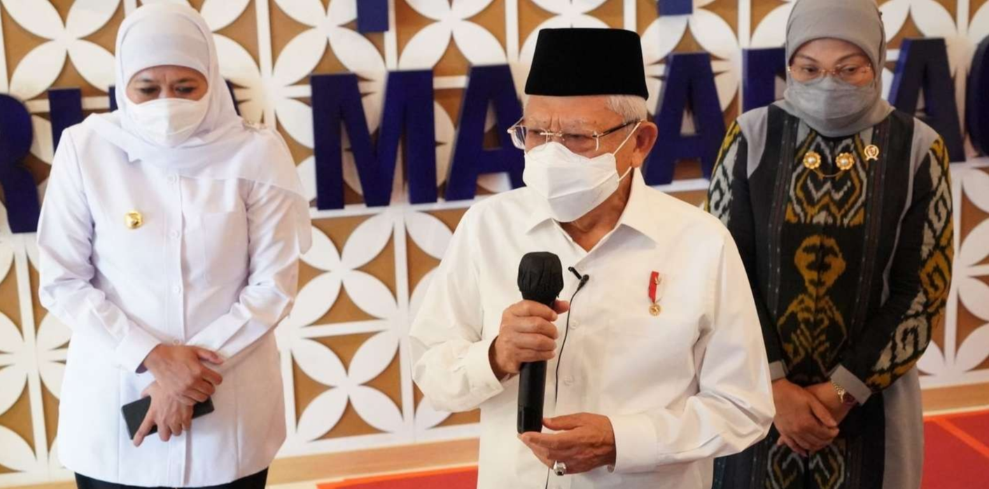 Wapres KH Ma'ruf Amin ingatkan kelangkaan vaksin meningitis jangan sampai hambat warga yang akan menjalankan ibadah umrah. (Foto: BPMI Setwapres)