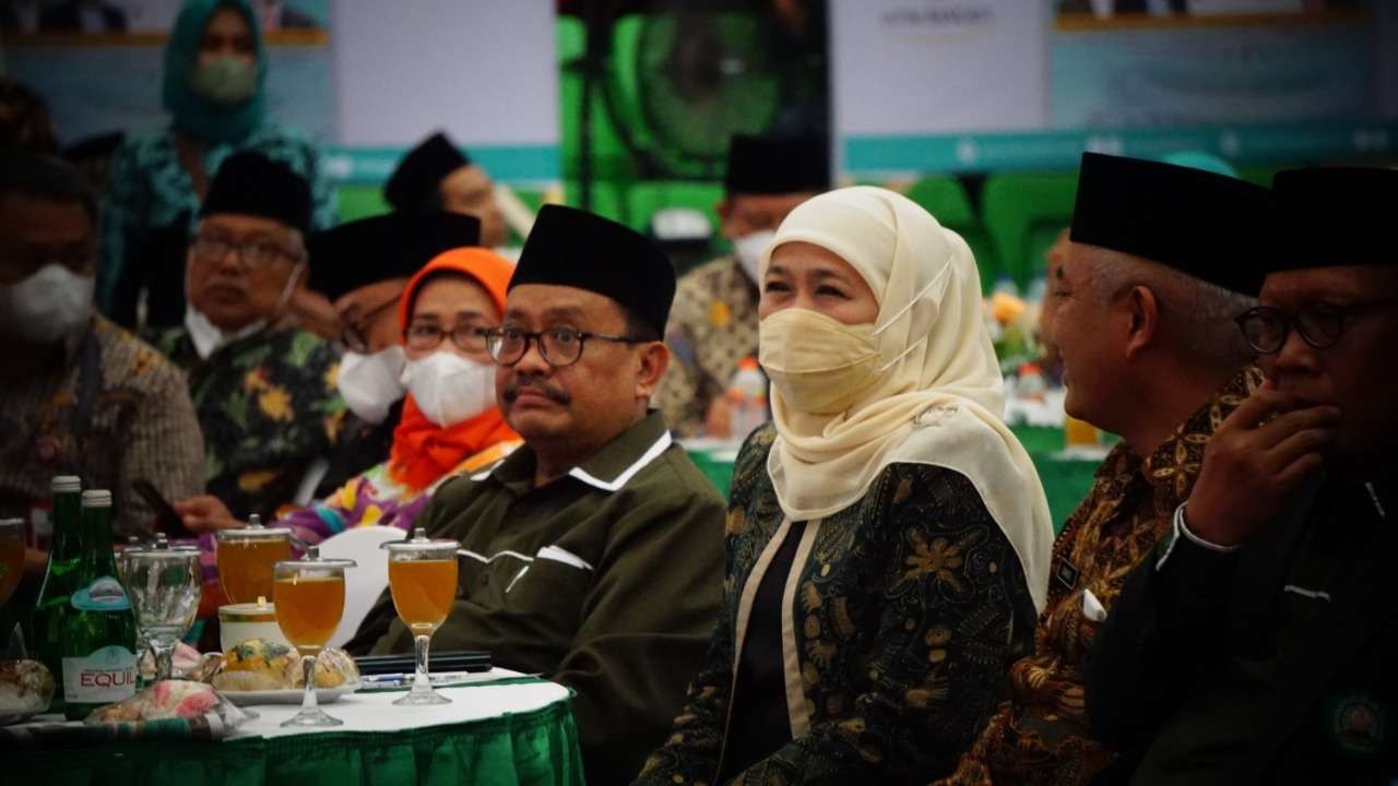 Gubernur Jawa Timur Khofifah Indar Parawansa dan M Mas'ud Said. (Foto:ISNU Jatim)