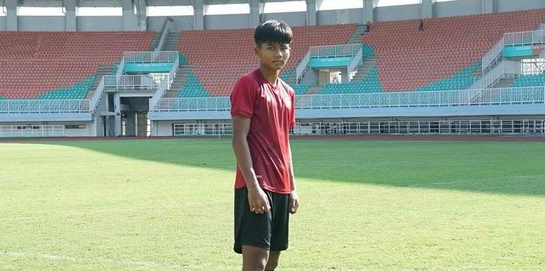 Arkhan Kaka tak melakukan selebrasi meski mencetak empat gol di ke gawang Guam pada laga Kualifikasi Piala Asia 2023, Senin, 3 Oktober 2022. (Foto: Instagram/@arkhan88kaka).