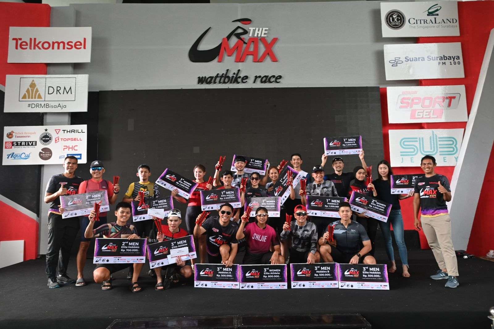 U2 The Max Wattbike Race sukses diikuti 70 peserta. (Foto: Istimewa)