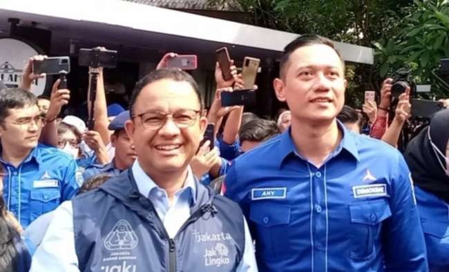 Calon Presiden Nasdem, Anies Baswedan bertemu Ketua Umum Partai Demokrat AHY ( foto: Media Center Demokrat)