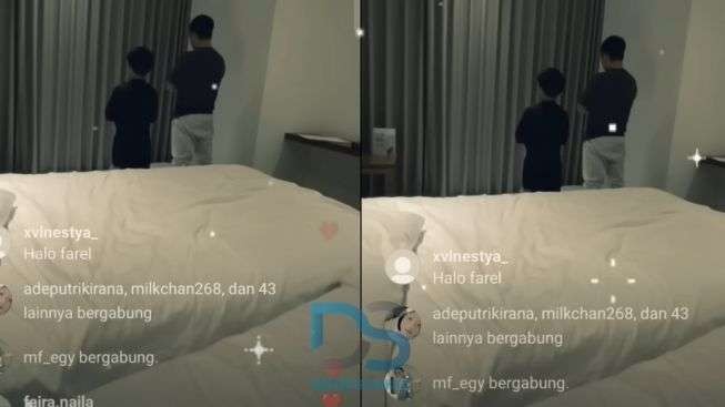 Farel Prayoga menjalankan ibadah salat. Ia disebut sang pendamping memiliki keyakinan berbeda dengan orangtuanya. (Foto: TikTok)