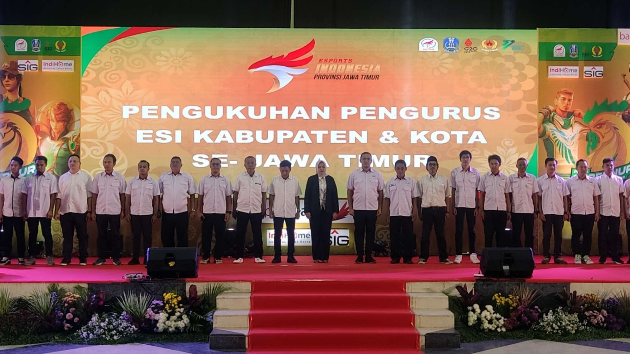 Proses pelantikan 33 pengurus ESI se-Jatim di Gedung Islamic Center, Surabaya, Senin 10 September 2022. (Foto: Fariz Yarbo/Ngopibareng.id)