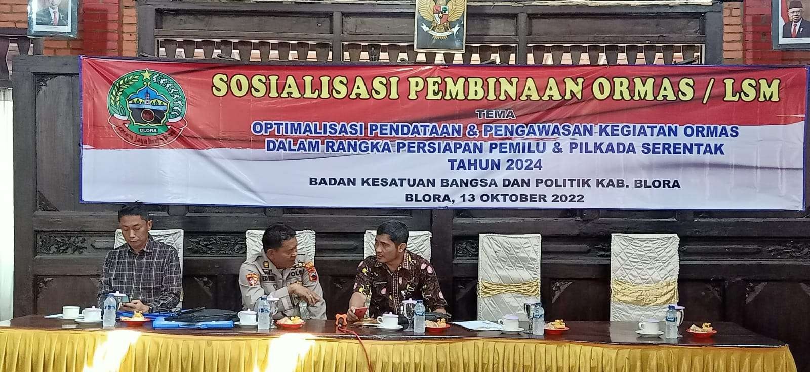 Kesbangpol Blora gelar sosialisasi pembinaan ormas dan LSM. (Foto: Dokumentasi Dinkominfo Blora)