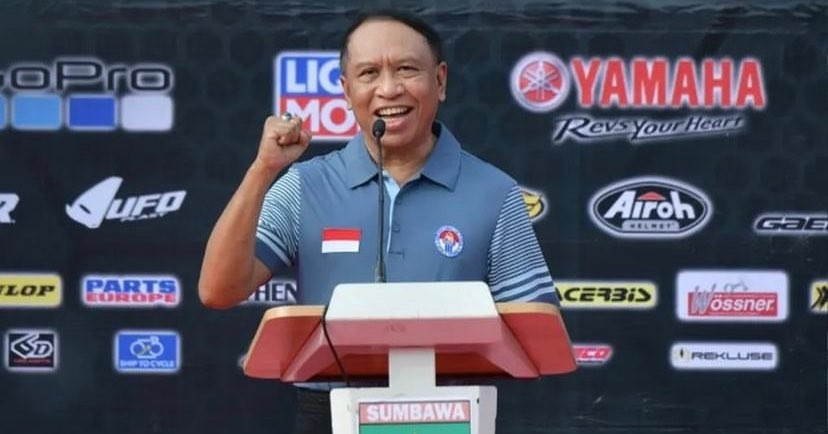 Menteri Pemuda dan Olahraga (Menpora) RI, Zainudin Amali saat membuka acara MXGP di Provinsi Nusa Tenggara Barat (Foto: Instagram:@kemenpora)