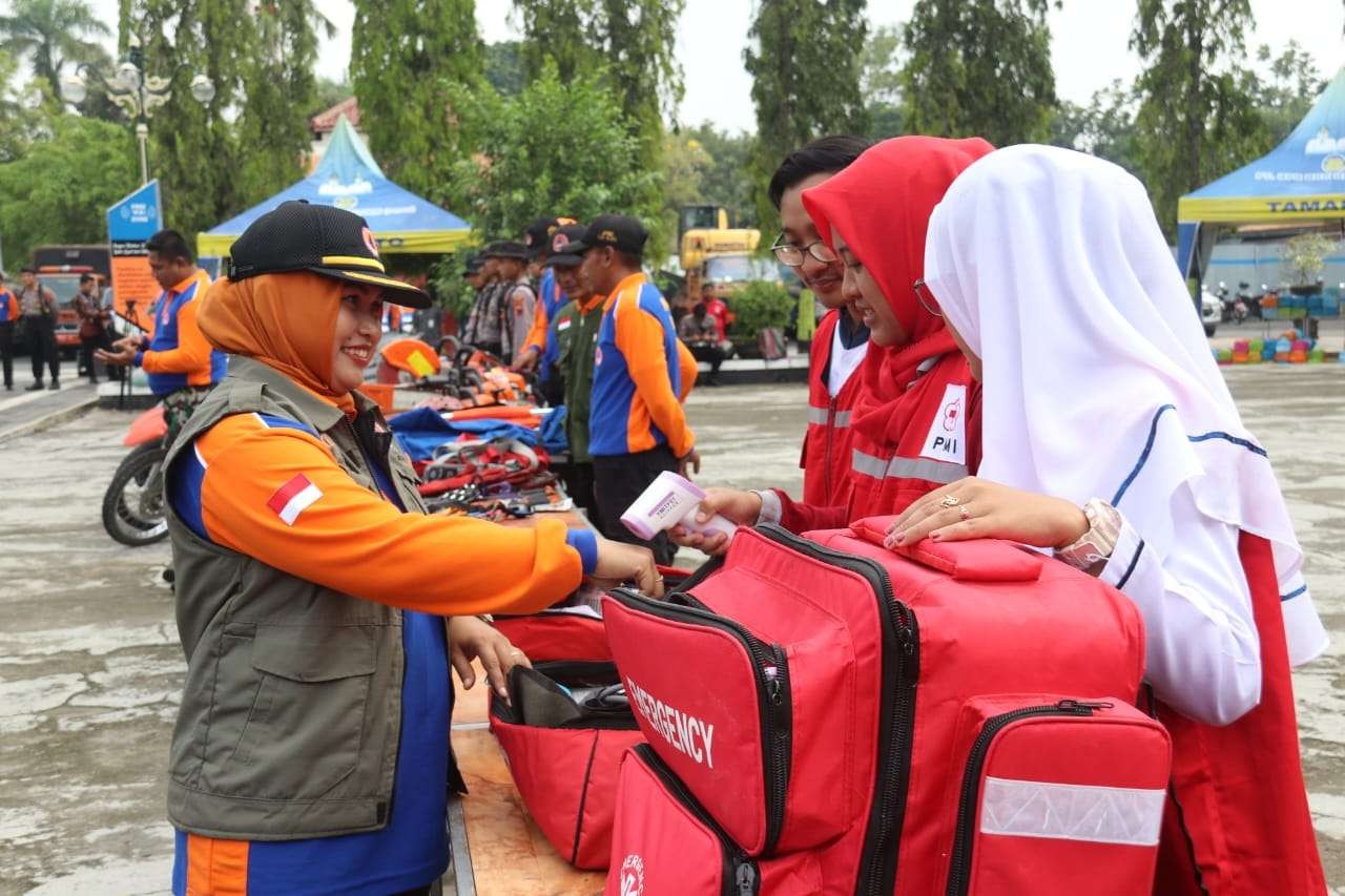 Wakil Bupati Blora Tri Yuli Setyowati , cek kesiapan peralatan menghadapi bencana (Foto: Humas Pemkab Blora)