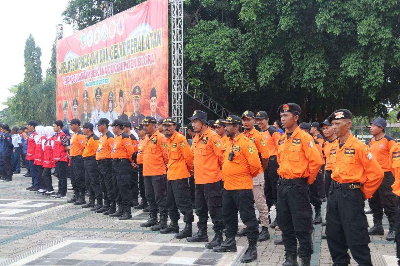 Pasukan siaga bencana disiapsiagakan (foto: Humas Pemkab Blora)