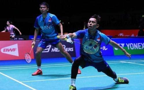 Pasangan Fajar/Rian lolos ke final usai mengalahkan wakil Malaysia. (Foto: PBSI)