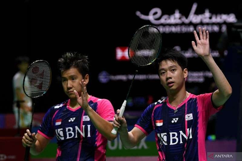 Ganda putra Indonesia Kevin/Marcus melaju ke final usai kalahkan ganda Malaysia di Denmark Open 2022. (Foto: Ant)