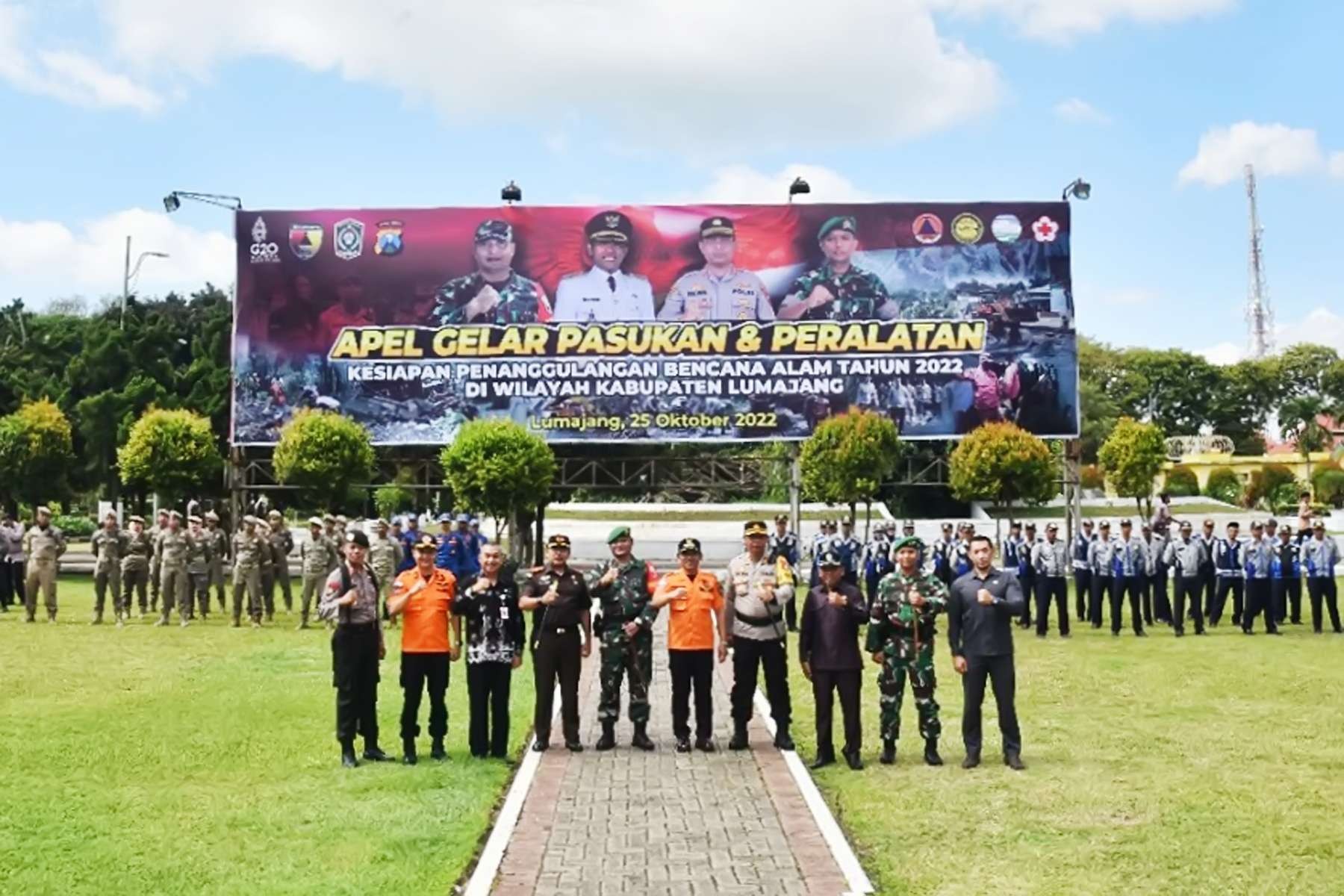 Thoriqul Haq ketika ikut kegiatan apel kesiapsiagaan bencana di Lumajang. (Foto: Kominfo Lumajang)