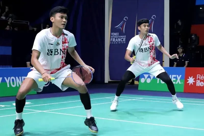 Ganda Putra Indonesia Bagas/Fikri lolos ke semifinal usai kalahkan wakil Malaysia.(Foto: PBSI)