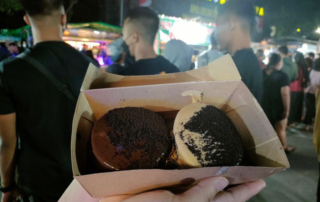 Soufel pancake enak dengan harga murah di Kodam V Brawijaya. (Foto: Andhi Dwi/Ngopibareng.id)