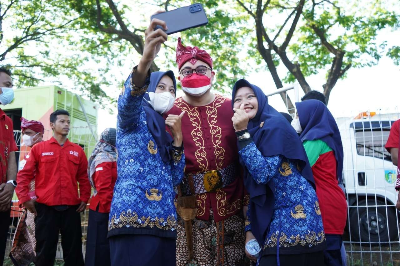 Peringati Sumpah Pemuda, Bupati Kediri ajak Kaum Milenial Peduli Bangun Bangsa (Foto Kominfo Kabupaten Kediri)