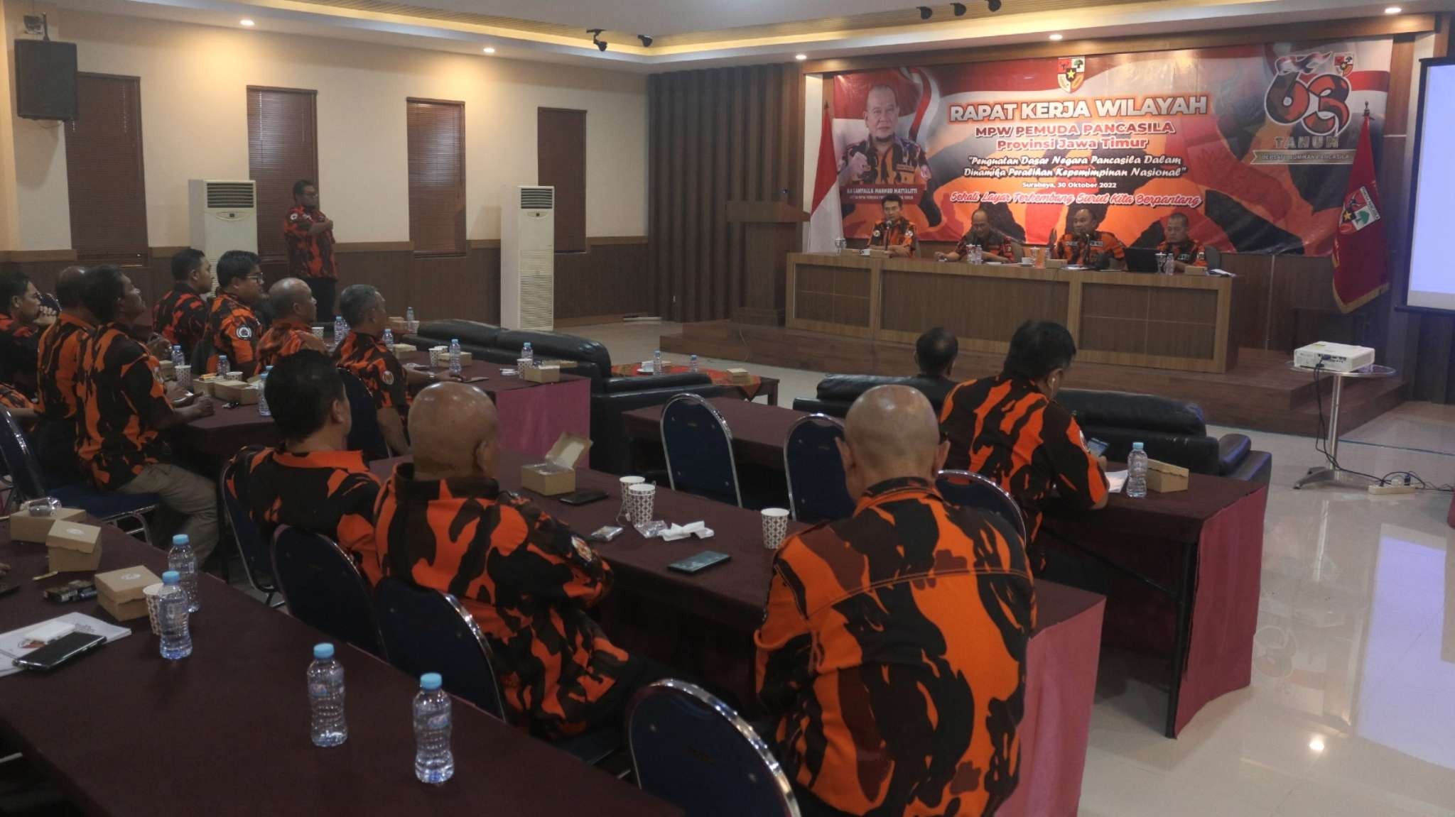 Rakerwil MPW Pemuda Pancasila Jatim di Graha Kadin Jatim, Surabaya, Minggu 30 Oktober 2022. (Foto: Fariz Yarbo/Ngopibareng.id)