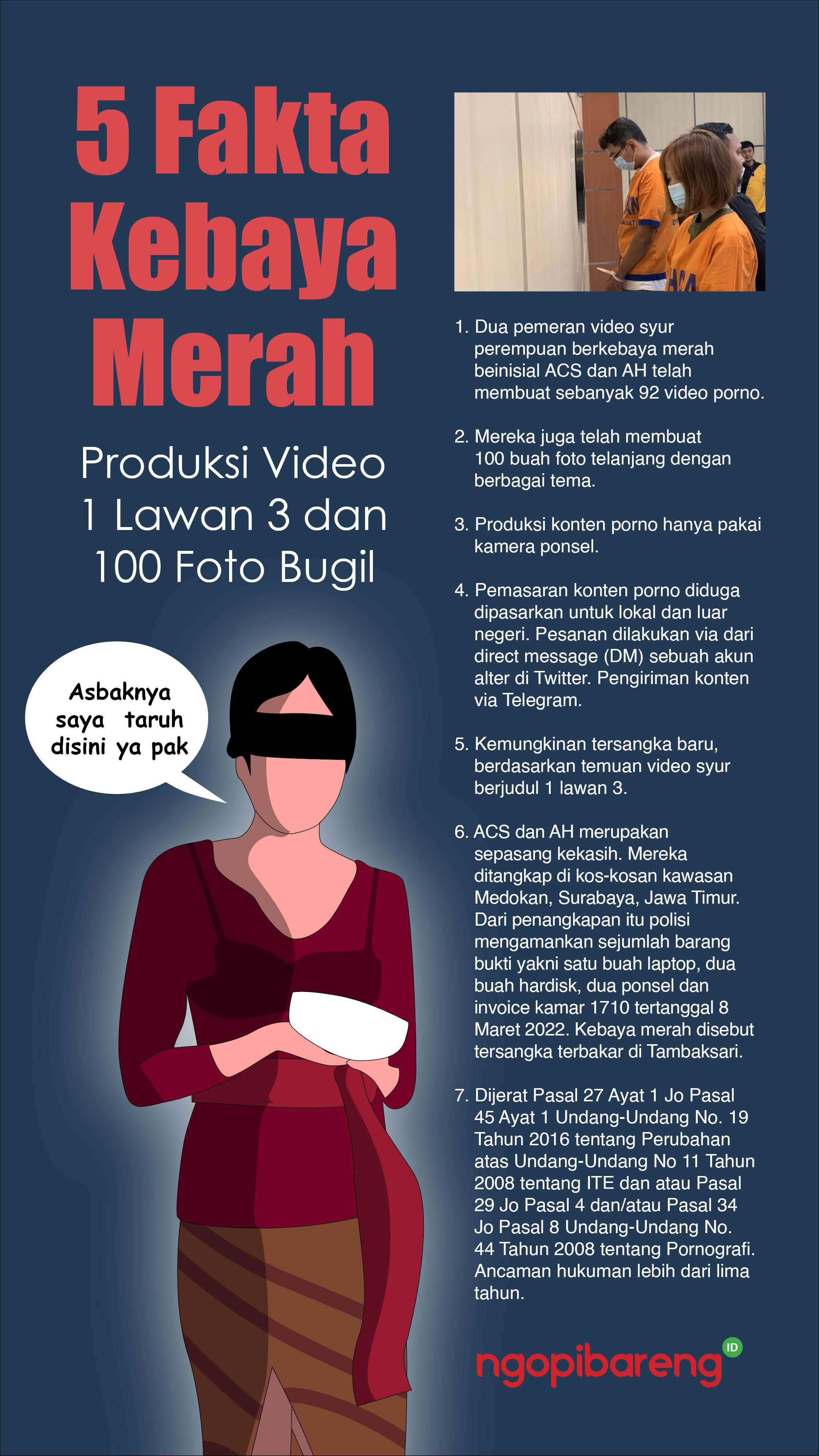 5 Fakta Kebaya Merah Produksi Video 1 Lawan 3 dan 100 Foto Bugil 