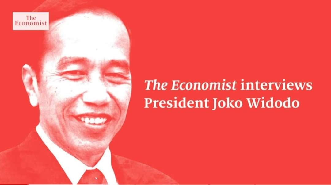 Presiden Jokowi bicara soal kepemimpinannya di Indonesia hingga rencana kegiatannya setelah lengser 2024. (Foto: Tangkapan layar YouTube The Economist)