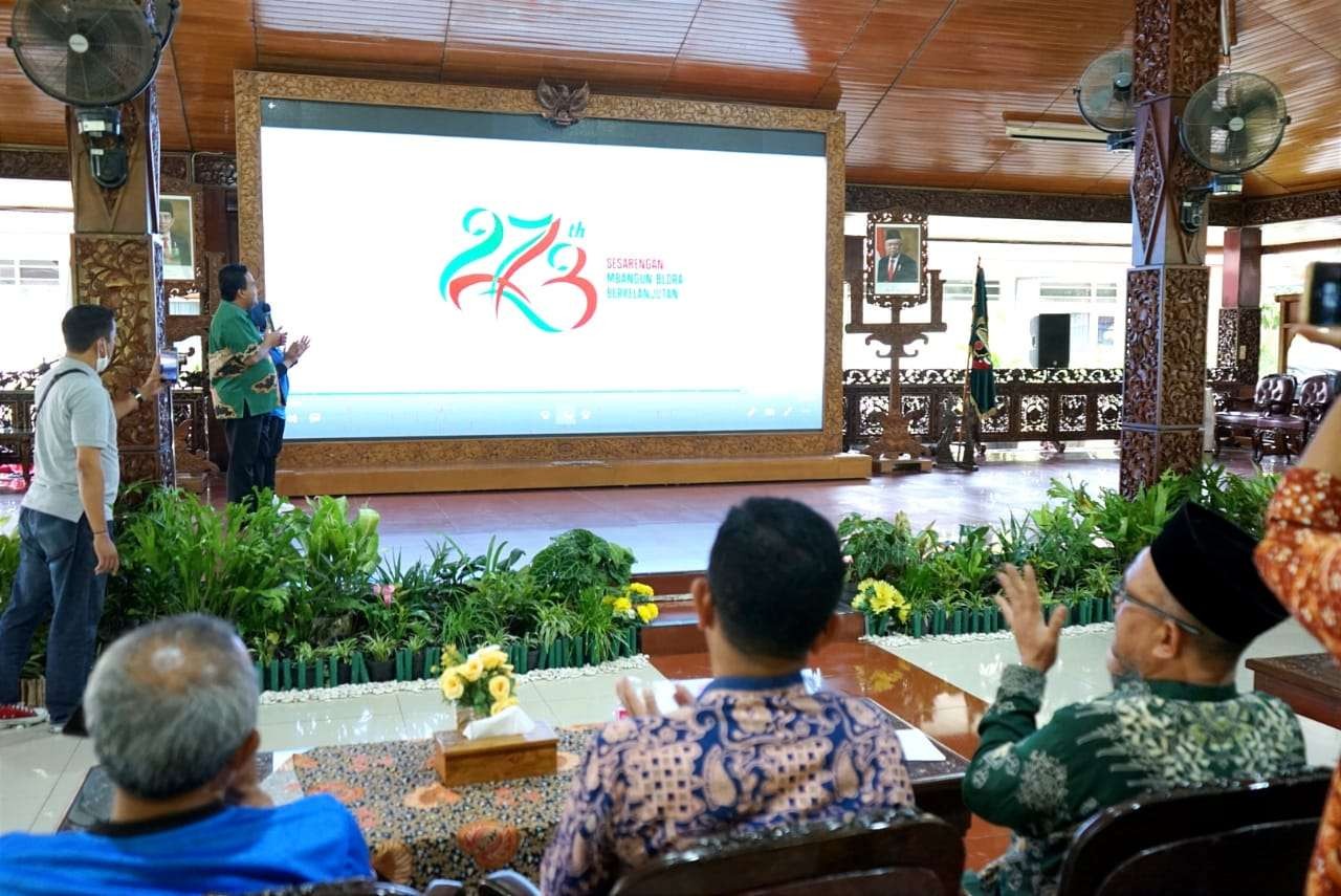 Bupati Blora luncurkan logo hari jadi Kabupaten Blora. (Foto: Humas Pemkab Blora)