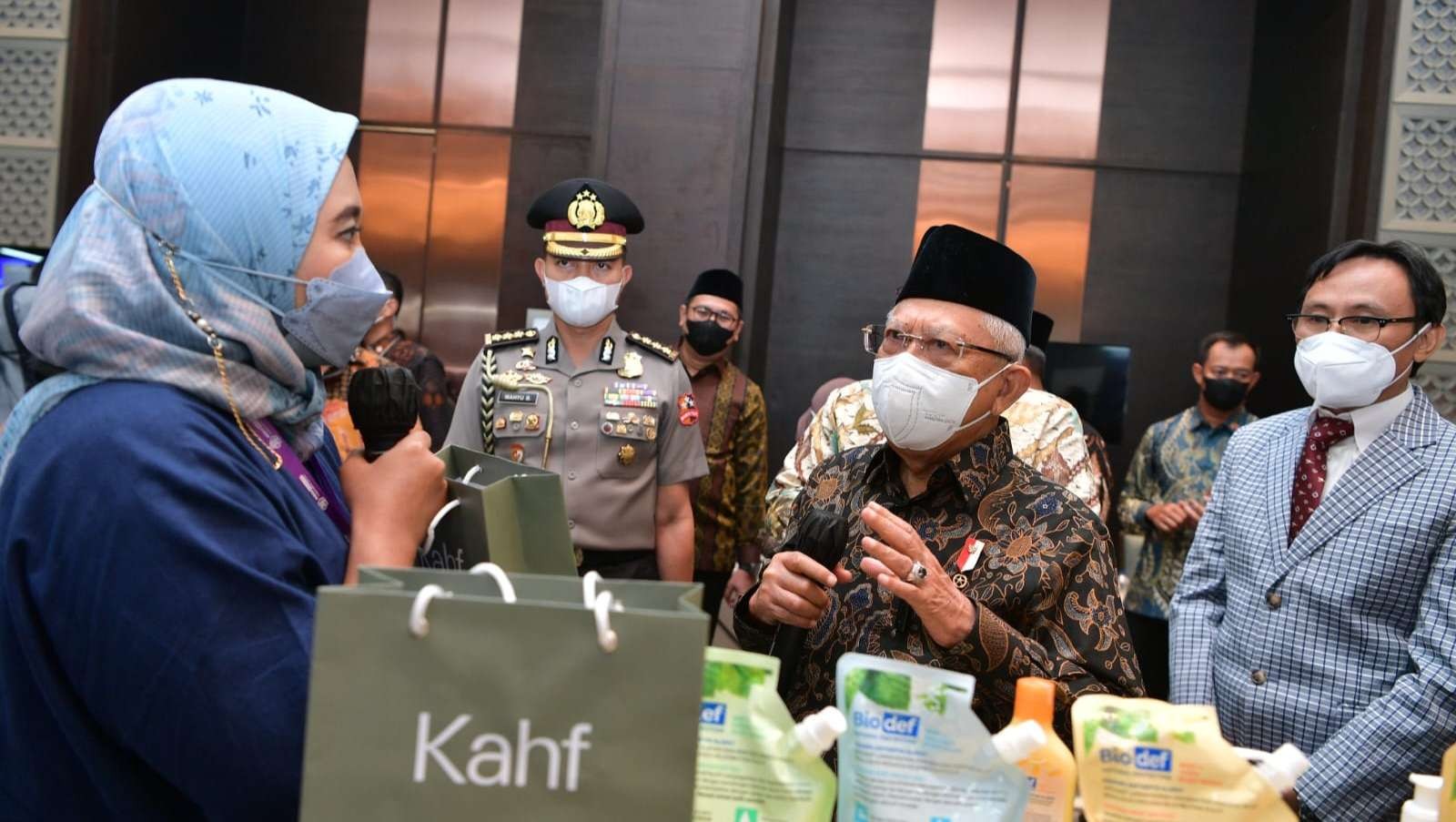 Wapres saat menghadiri forum halal yang digelar BPJPH Kementerian Agama   di Semarang, Jawa Tengah.( Foto' BPMI Setwapres)