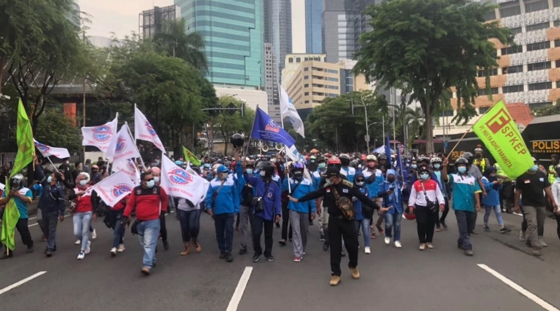 UMP 2023 Naik, Buruh Jatim lebih memikirka UMK (Foto: Andhi Dwi/Ngopibareng.id)