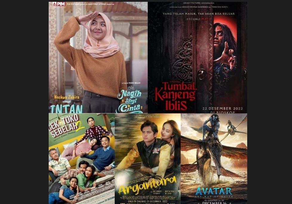 Poster film-film yang dijadwalkan tayang Desember 2022. (Foto: Kolase)