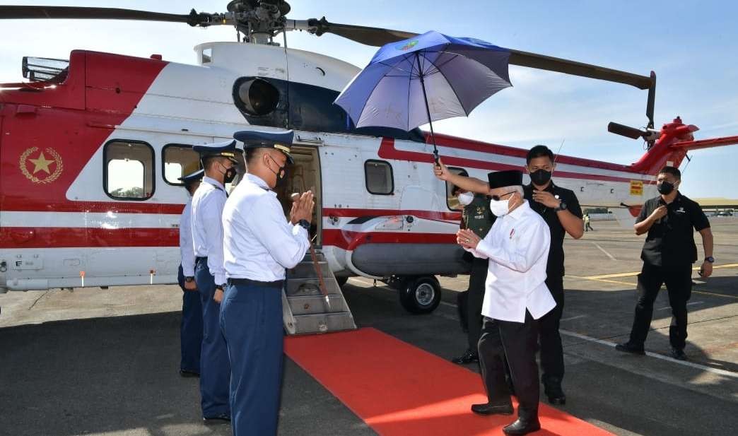 Wakil Presiden (Wapres) Ma'ruf Amin safari ke Provinsi Papua selama lima hari. Kunjungan kerja berlanjut ke Kota Sengkang, Kabupaten Wajo, Sulawesi Selatan, meresmikan Pembukaan Muktamar ke-XV Pondok Pesantren As'adiyah tahun 2022. (Foto: BPMI Setwapres)