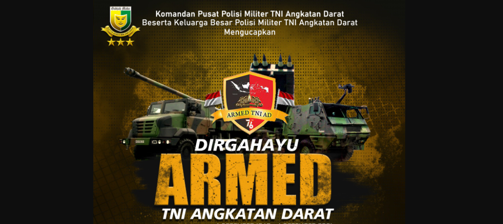 Korps Artileri Medan TNI Angkatan Darat (Armed TNI AD) merayakan hari jadi yang ke-77, Minggu 4 Desember 2022. (Foto: Twitter)