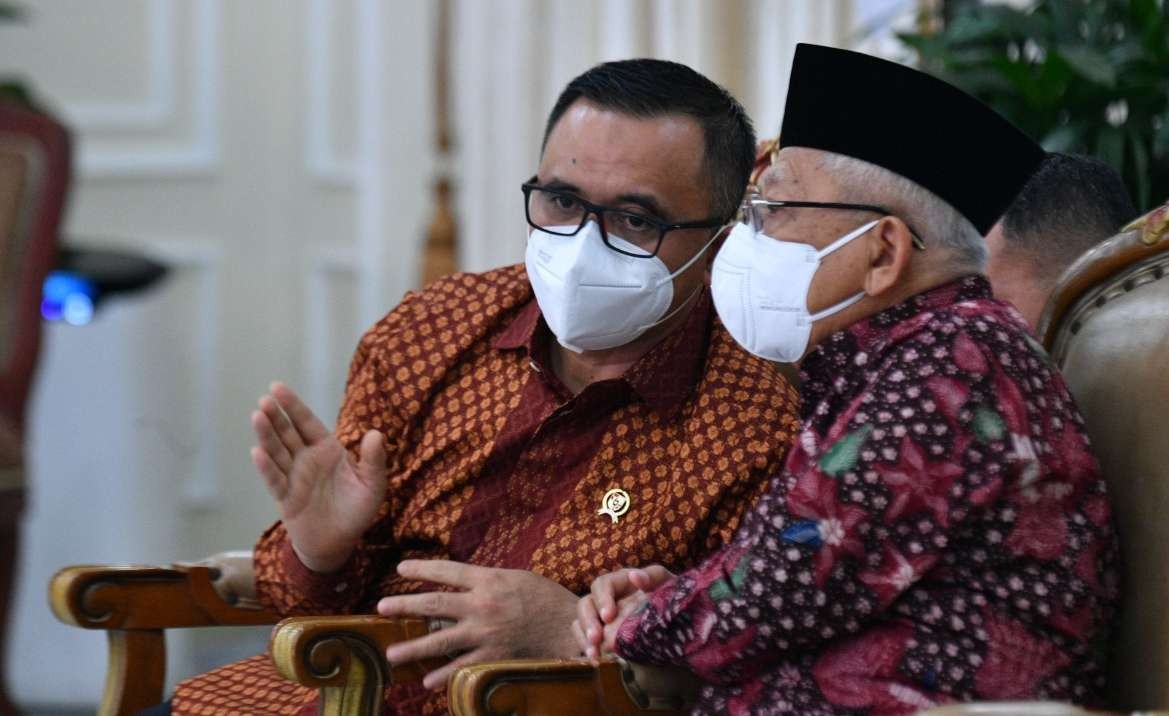 Wakil Presiden (Wapres) Ma'ruf Amin bersama Menpan RB Azwar Anas dalam agenda pencanangan RB Tematik dan peresmian 26 Mal Pelayanan Publik. (Foto: BPMI Setwapres)