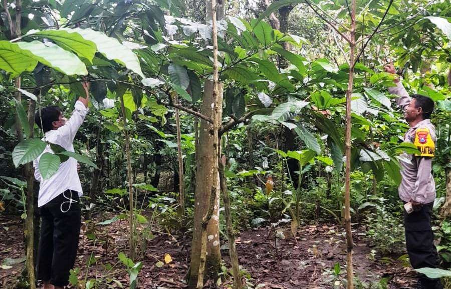 Petugas kepolisian melakukan olah TKP di lokasi percobaan bunuh diri (foto: istimewa)