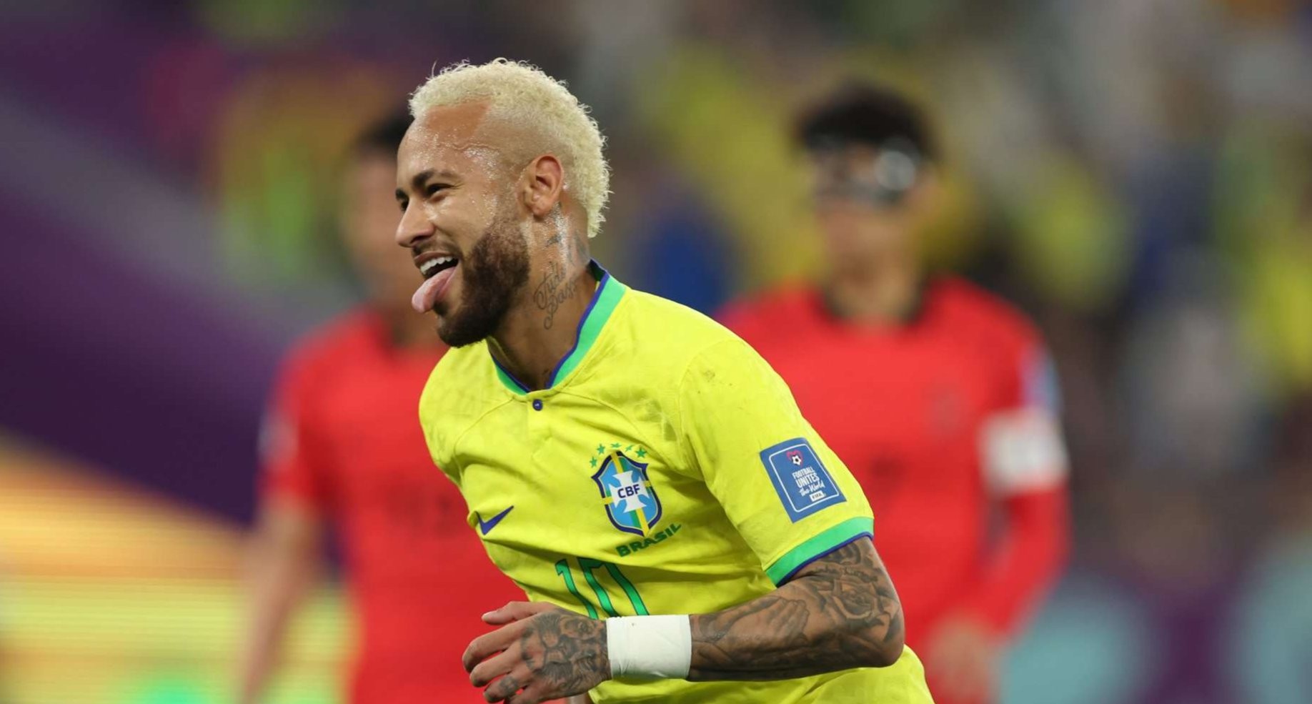 Neymar menunjukkan kelasnya saaf Brasil bentrok lawan Korsel. (Foto: Twitter/@FIFAWorldCup)