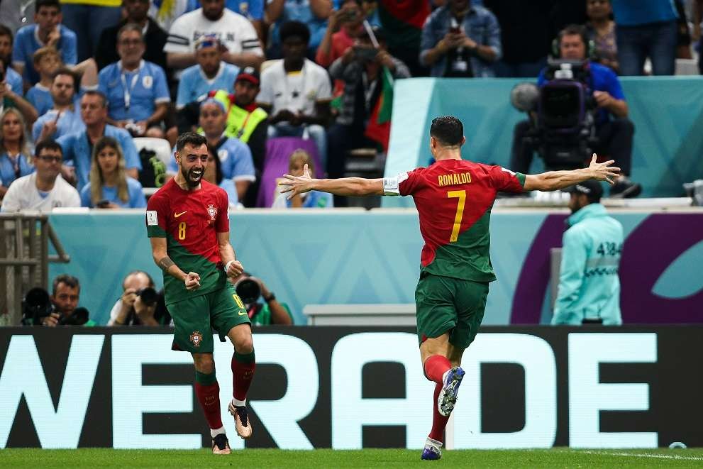 Bruno Fernandes akan bahu membahu bersama Cristiano Ronaldo saat Portugal melawan Swiss di laga 16 besar Piala Dunia 2022