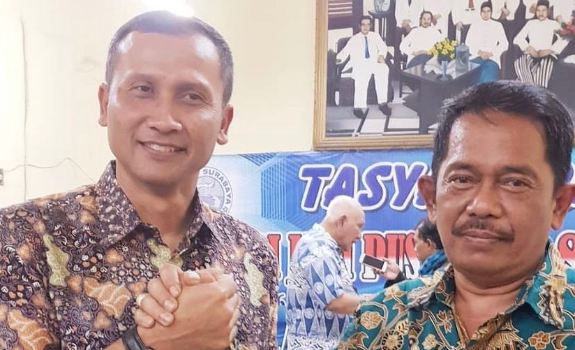 Ketua Umum Pemuda Pusura, Hoslih Abdullah (kanan) saat acara tasyakuran 82 Tahun Pusura pada 2018, lalu (Foto: Instagram/@hoslihabdullah)