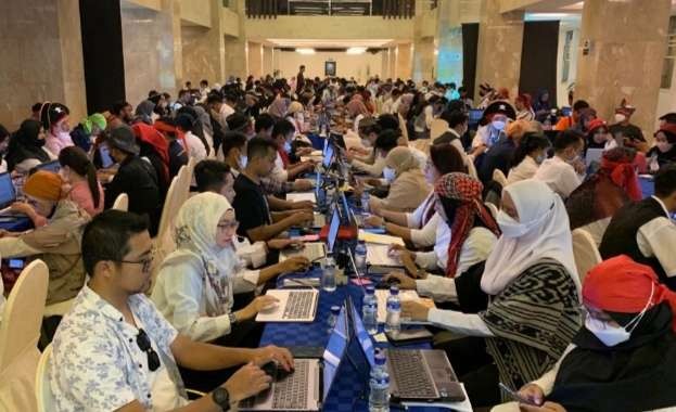 Serumya Pelatihan SMK Digital Bootcamp , peserta penuh semangat ( foto: Setjen Diksi )