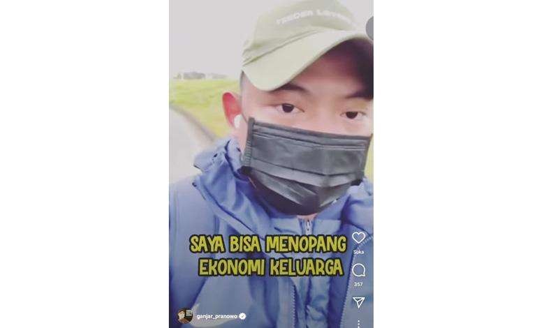 Rafli Saputro, 25 tahun, yang berhasil kerja di Jepang berkat Ganjar Pranowo. (Foto: Tangkapan Layar Instagram)