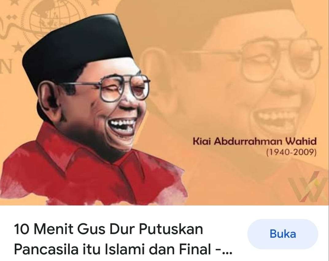 KH Abdurrahman Wahid alias Gus Dur, dalam ilustrasi.