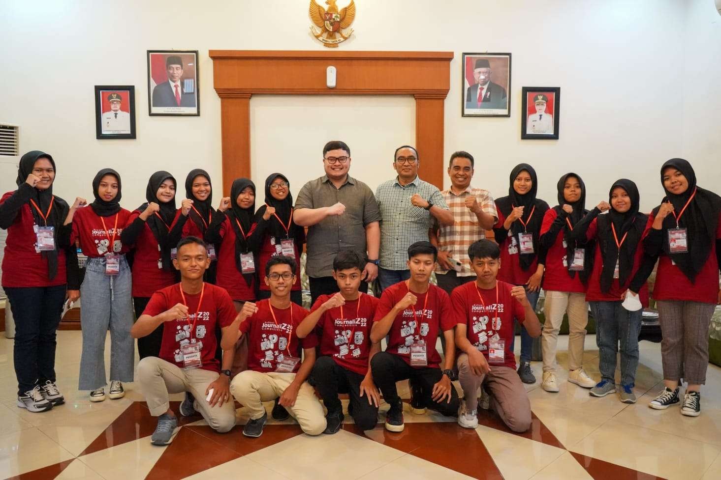 Bupati Kediri Hanindhito Himawan menhadiri kegiatan school jurnalis. (Foto: Kominfo Kabupaten Kediri)