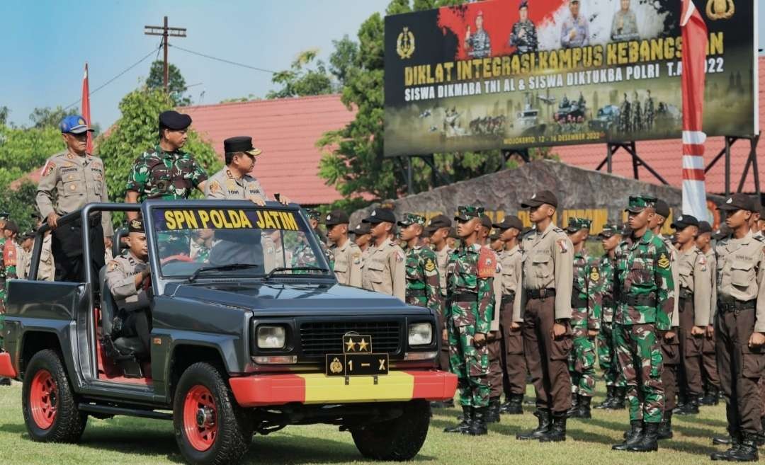 Diklat intregasi Kampus Kebangsaan di SPN Polda Jatim.(Foto : Deni Lukmantara/Ngopibareng)