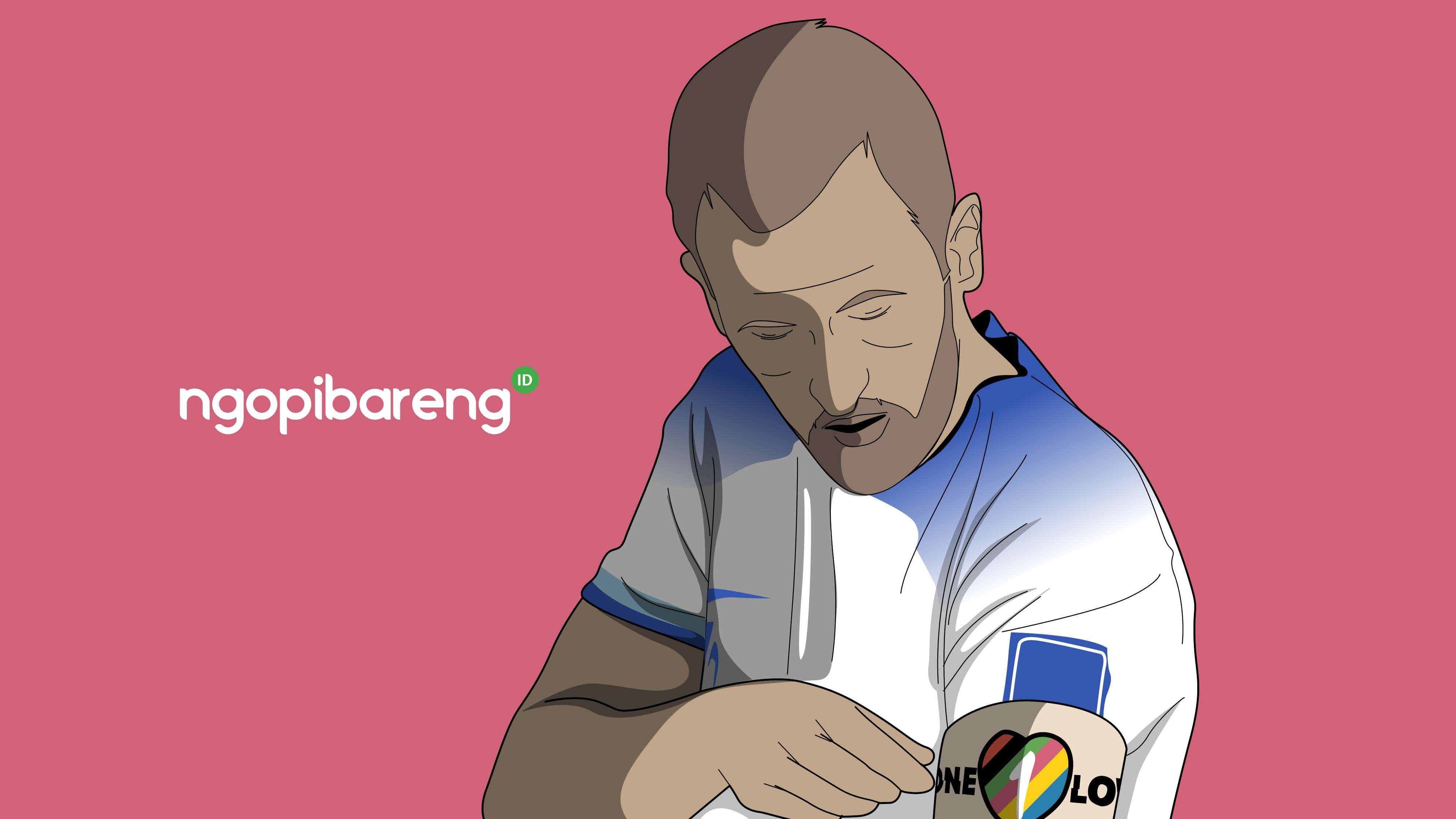 Ban kapten one love jadi meme tumbangnya 7 timnas di Piala Dunia 2022 Qatar. (Ilustrasi: Fa Vidhi/Ngopibareng.id)