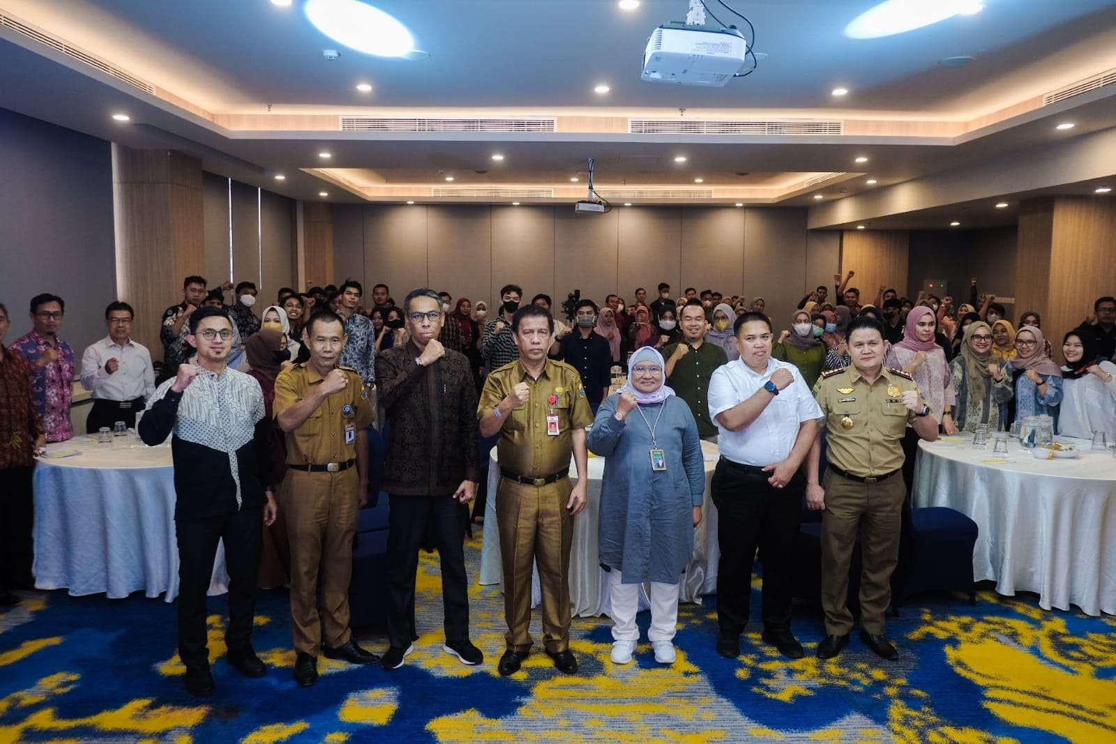 Workshop "Dialog Interaktif Tenaga Kerja dalam Negeri" yang diselenggarakan Kementerian Ketenagakerjaan (Kemenaker) di Kota Jambi, Selasa 13 Desember 2022. (Foto: hms kemenaker)