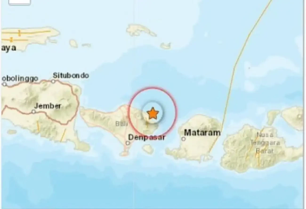 Gempa bumi magnitudo 5,2 guncang Karangasem Bali. (Foto: BMKG)