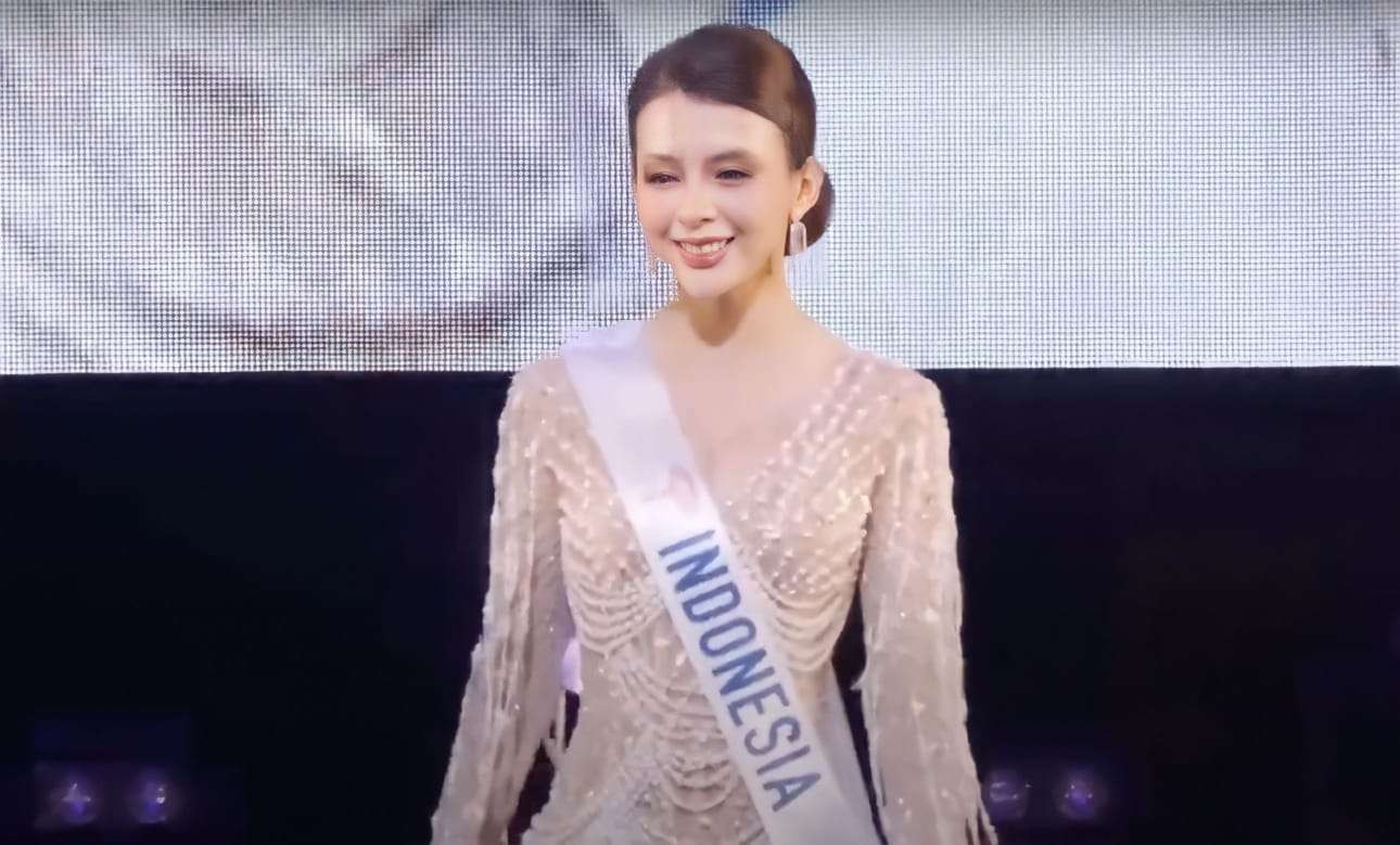 Cindy May Mc Guire Puteri Indonesia Lingkungan 2022, mewakili Indonesia di dalam ajang Miss International 2022 di Tokyo Dome City Hall, Jepang Selasa 13 Desember 2022. (Foto: dok. Kedubes Indonesia di Jepang)