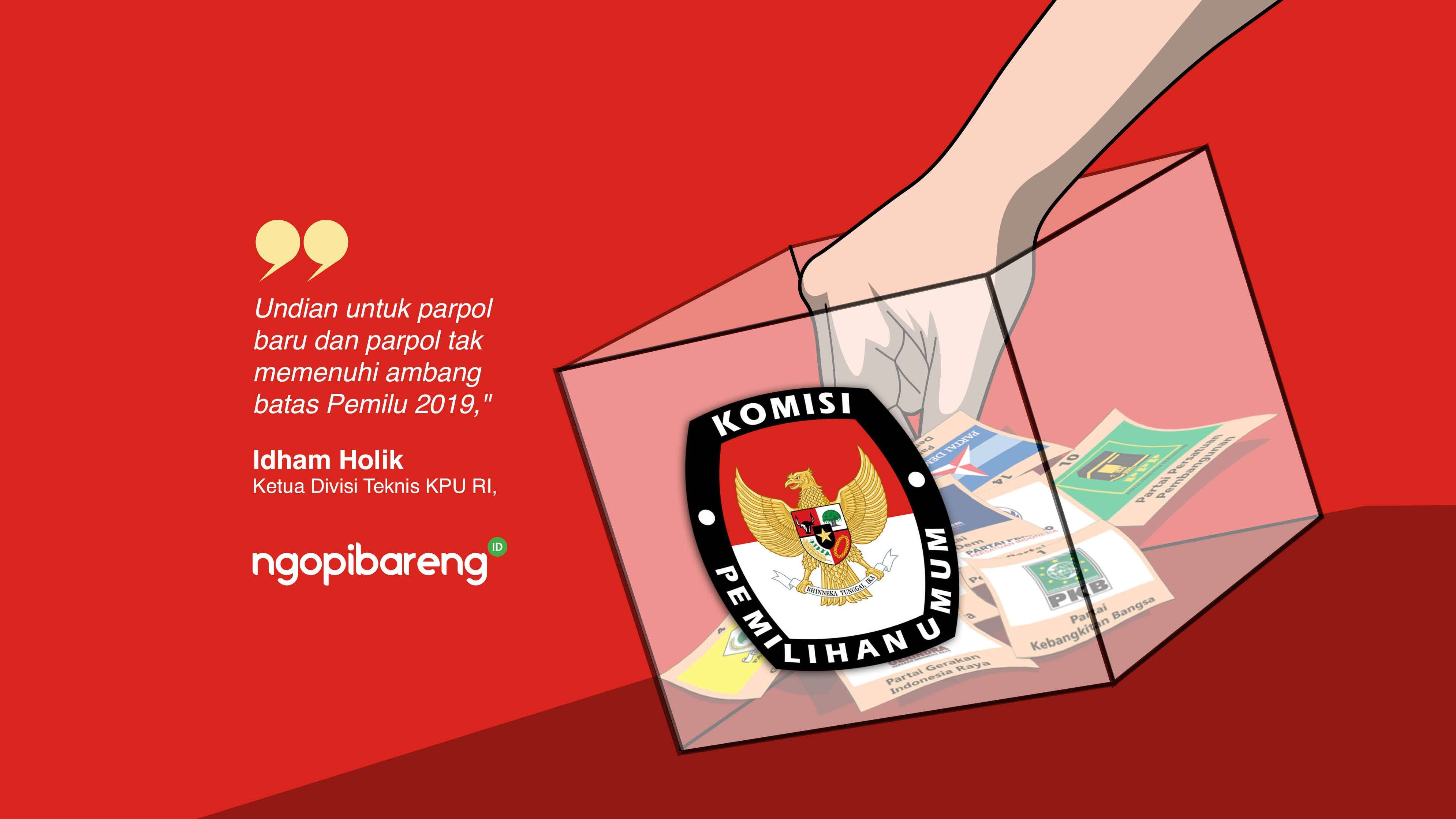 Komisi Pemilihan Umum (KPU) menetapkan partai politik (Parpol) peserta pemilu 2024, Rabu 14 Desember 2022. (Ilustrasi: Fa Vidhi/Ngopibareng.id)