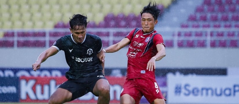 Jalannya laga antara Arema FC versus Persikabo 1973 pada laga lanjutan Kompetisi Liga 1 (Foto: Twitter/@AremafcOfficial)