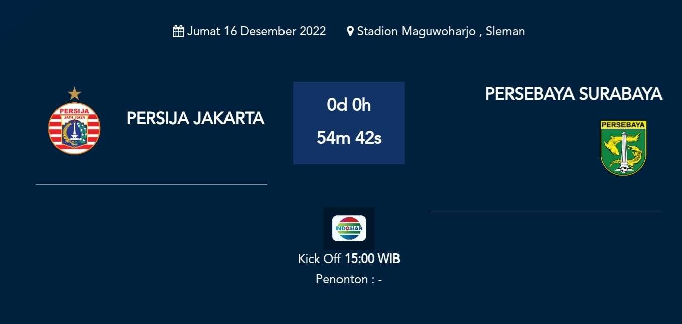 Persija vs Persebaya. (Foto: Tangkapan Layar)