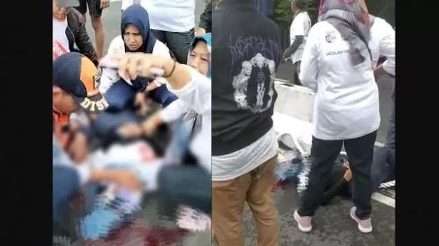 Tangkapan layar video lomba tarik tambang IKA Unhas menelan satu korban tewas. (Foto: Twitter)