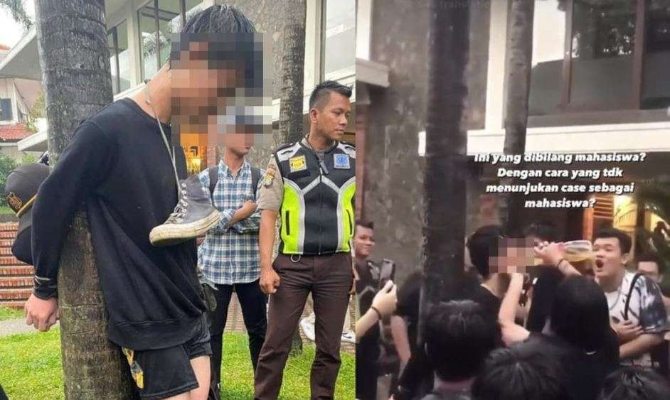 Kasus pelecehan seks di-bully rekan kampusnya dengan cara ditelanjangi dan dicekoki air kencing. (Foto: Twitter)