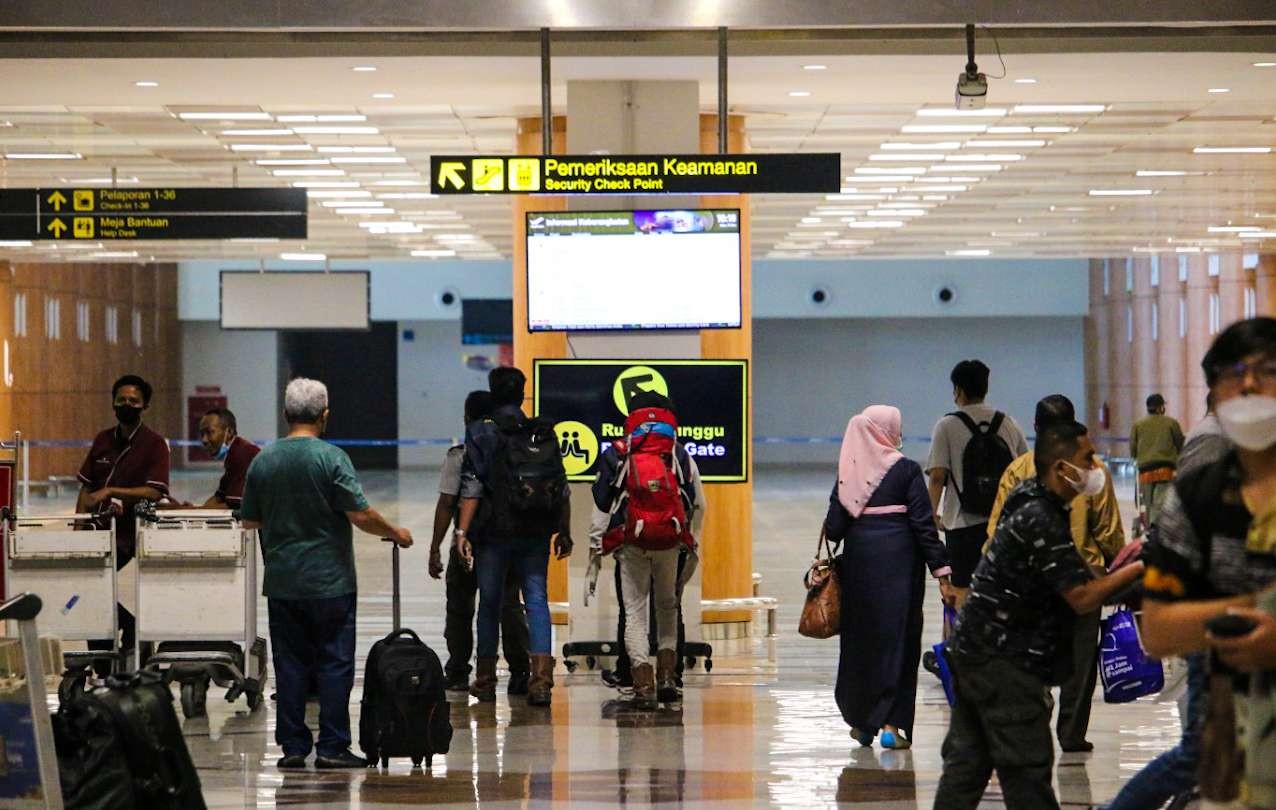 Suasana penumpang di Bandara Juanda. (Foto: Aini/Ngopibareng.id)