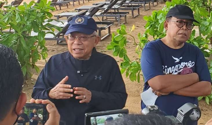 Wapres KH Ma'ruf Amin minta kepada peserta Pemilu  2024, ikuti aturan dan perundangan ( foto: BPMI Setwapres)