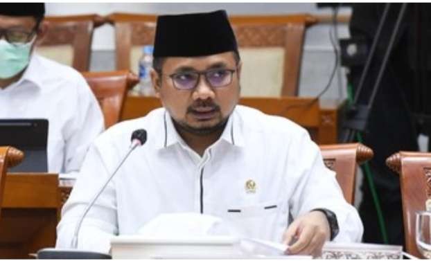 Menteri Agama Yaqut Cholil Qoumas jaga kedamaian pada perayaan Natal. (Foto: Dokumentasi Ngopibareng.id)