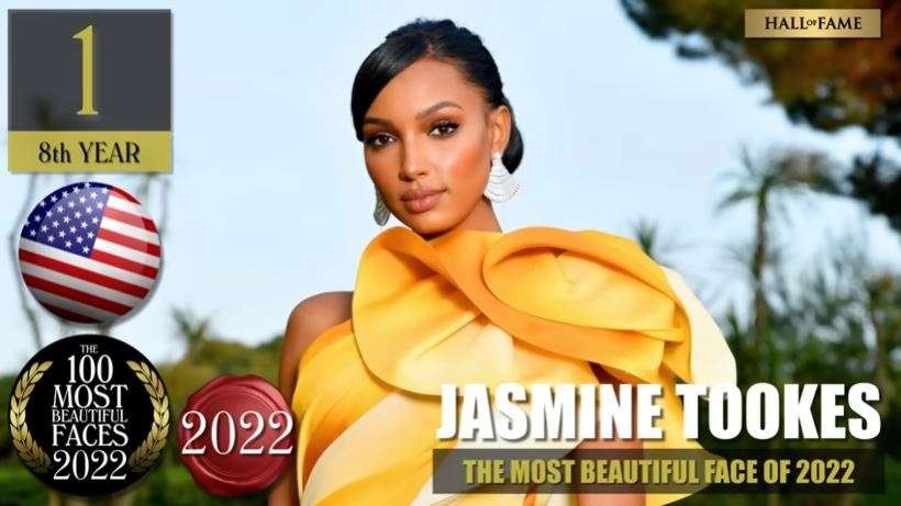 Jasmine Tookes Perempuan Tercantik di 2022 setelah delapan kali masuk dalam daftar 100 Most Beautiful Faces versi TC Candler. (Foto: YouTube TC Candler)